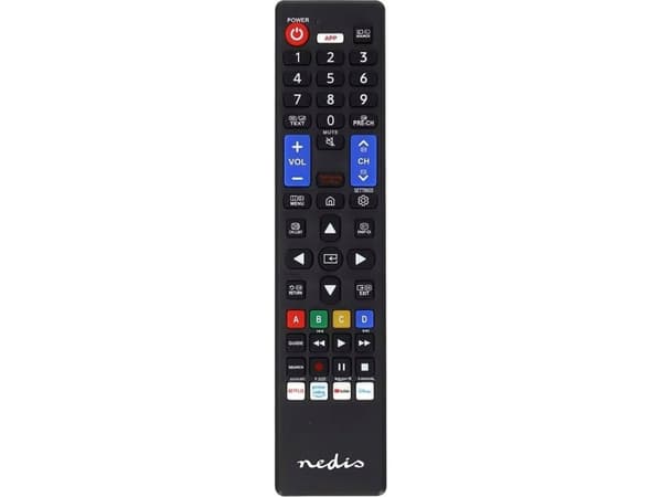 Nedis TVRC45SABK, TV, IR Kabelfri, Trykknapper, Sort