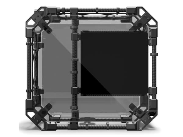 Alphacool Apex Skeleton, Full Tower, PC, Svart, Kol, ATX, EATX, ITX, micro ATX, Gjuten aluminium, Kol, Glas, Botten