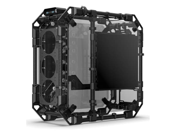 Alphacool Apex Pro Skeleton, Full Tower, PC, Svart, Kol, ATX, EATX, ITX, micro ATX, Akryl, Gjuten aluminium, Kol, Keramiska, Glas, Syntetisk, Botten