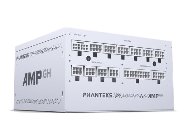 Phanteks AMP GH 1000 - Nätaggregat (intern) - helt modulär - ATX12V 3.1 - 80 PLUS Platinum - AC 100-240 V - 1000 Watt - Europa - vit