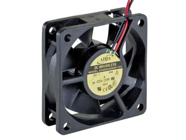 ADDA AG06024XB257103 Aksial ventilator 24 V/DC 57.6 m³/h (L x B x H) 60 x 60 x 25 mm
