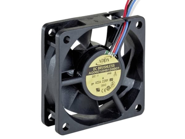 ADDA AG06012HB159B01 Aksial ventilator 12 V/DC 30.9 m³/h (L x B x H) 60 x 60 x 15 mm
