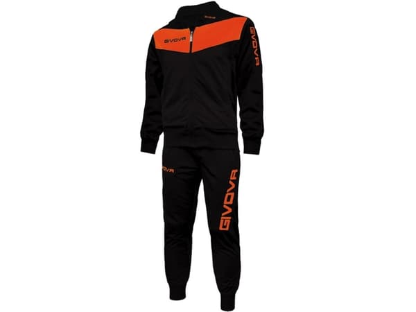 Givova Visa Givova sportstreningsdress svart og oransje fluo S