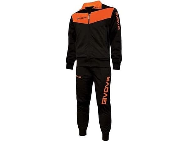 Givova Visa Givova sportstreningsdress svart og oransje fluo S