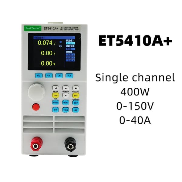 DC Elektronisk Belastningstester, 2,8-tommers TFT LCD-skærm, 400W Effektkapacitet,ET5410AET5410A