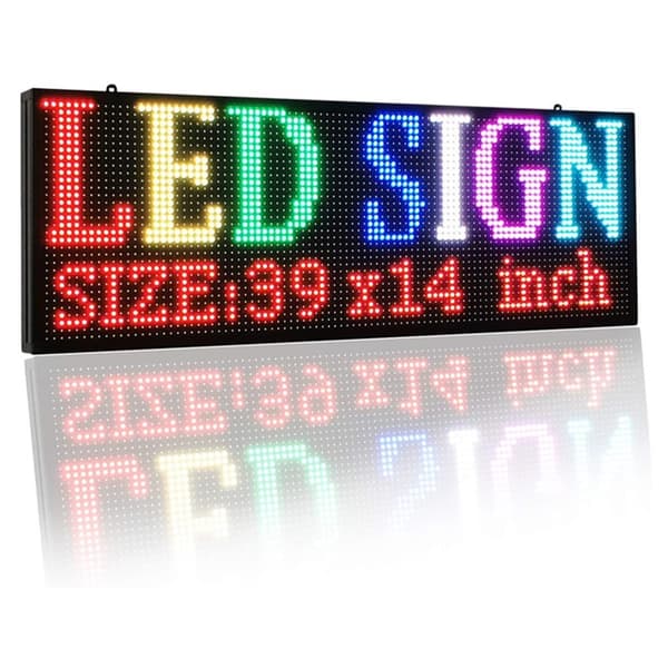 Ohjelmoitava ulkokäyttöön tarkoitettu täysivärinen LED-kyltti, korkea kirkkaus, WiFi-ohjaus, 100x36cm