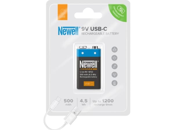 Newell NEWELL batteri 9 V USB-C 500 mAh
