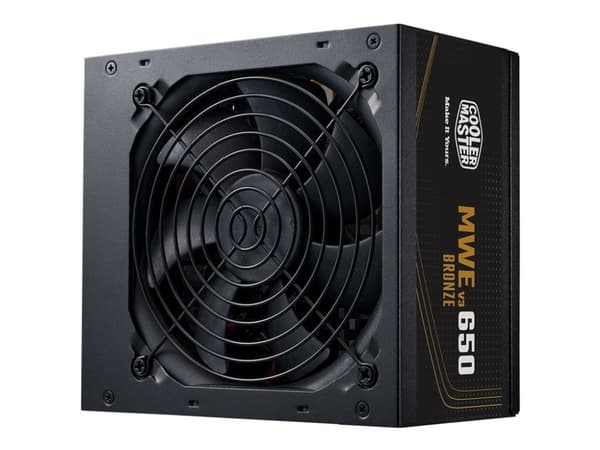 Cooler Master MWE Bronze V3 650 - Strømforsyning (intern) - ATX12V 3.1/ EPS12V - 80 PLUS Bronze - AC 100-240 V - 650 watt - aktiv PFC - Europa Sort