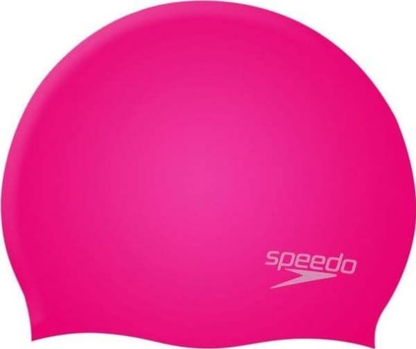 Speedo Junior Plain Moulded, Rosa, Caps, Hunkjønn, Barn, Svømming, Silikon