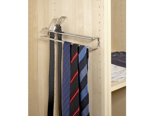 WENKO Tie and belt holder, Vyöripustin, Hopea, Metalli, Ruuvit, 360 mm, 50 mm