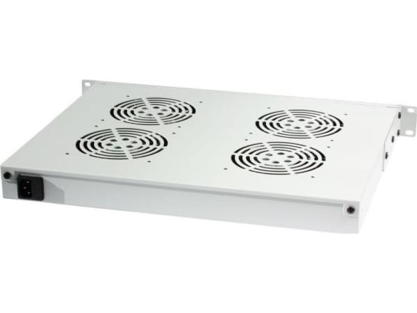 Techly I-CASE FAN-TC4G, Fläktbricka, Grå, 4 fläkt/-ar, 1U, 1,8 m, IP65