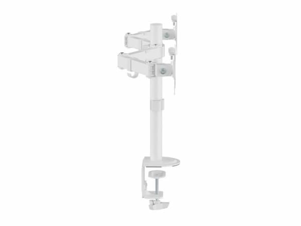Equip 650167 17inch-32inch Articulating Dual Monitor Desk Mount Bracket, White