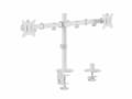 Miniatyrbilde 1 av 5: Equip 650167 17inch-32inch Articulating Dual Monitor Desk Mount Bracket, White
