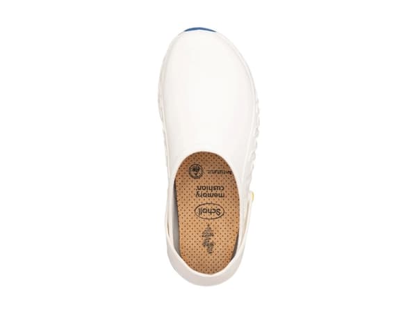 Scholl Evoflex - hvide unisex-træsko, størrelse 46
