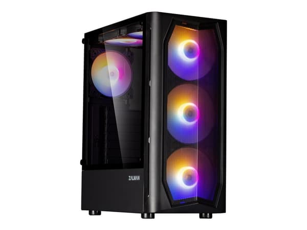 Zalman N4 Rev.1 - Mid tower - ATX - genomskinlig sidopanel (härdat glas) - ingen strömförsörjning - USB/ljud