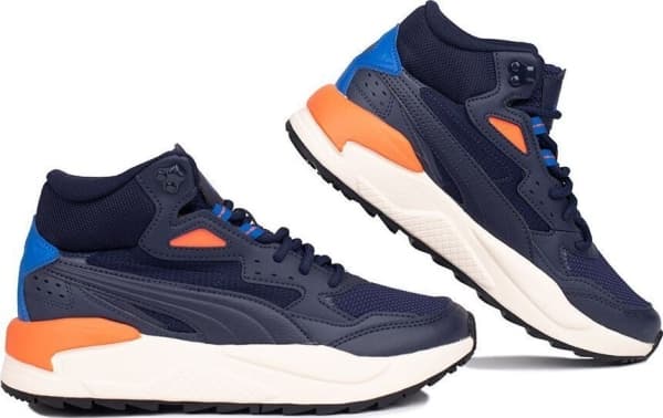 Puma X-Ray Speed Mid WTR Kids Shoes Navy Blue 387385 02
