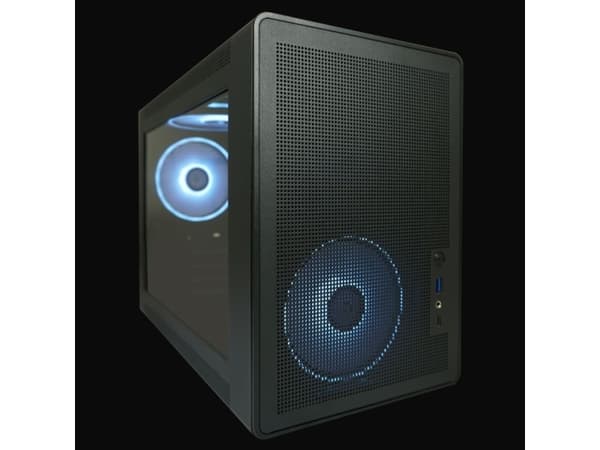 LC-Power LC-716MB-ON, Micro Tower, PC, musta, micro ATX, Mini-ITX, metalli, muovi, karkaistu lasi, pelit