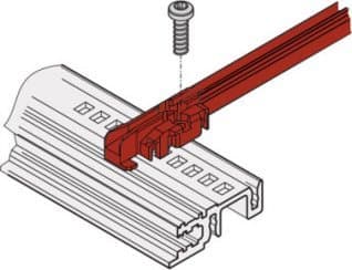 Schroff - Ledstång - Röd - 22 cm (förpackning om 10) (24568362)