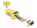Miniatyrbilde 1 av 4: Delock D-Sub 9-pinners plugg til RJ45-sokkelmonteringssett gul
