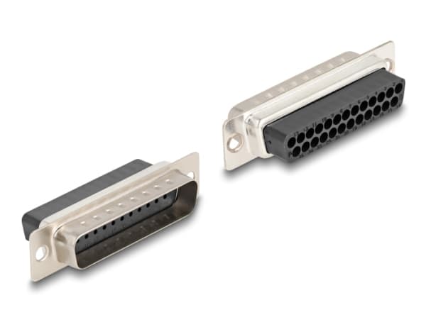 Delock Assembly Kit - Seriell adapter - DB-25 (hona) skruvbar till RJ-45 (hona) - CAT 5/5e/6 - individuellt tilldelningsbar seriell gränssnitt - röd