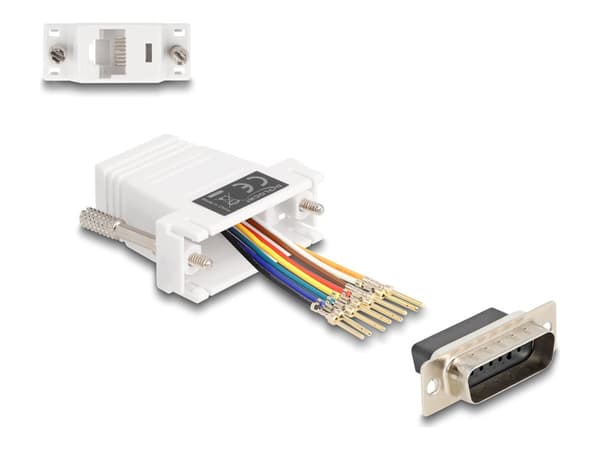 Delock D-Sub 15 pins hann til RJ45 hunnmonteringssett hvit Hvit