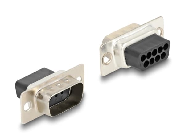 Delock - Seriell adapter - DB-9 (hann) skrubar til RJ-45 (hunn) - individually assignable serial interface - rød