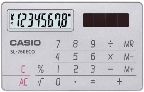 Casio SL-760ECO Business Card Calculator Sølv