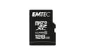Miniatyrbild 1 av 2: Emtec Classic, 128 GB, MicroSDXC, Klass 10, 20 MB/s, 12 MB/s, Svart