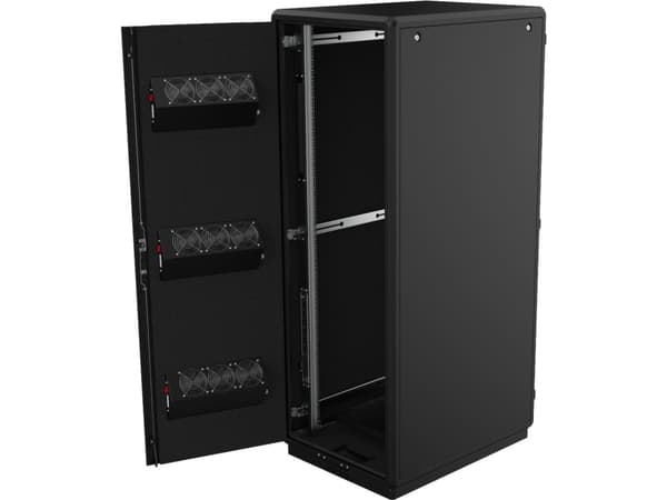 Lanview by Logon - Rack skap - 750 x 1000 mm, soundproof - free-standing - svart - 26U - 19"