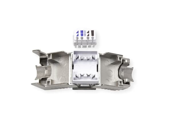 ROLINE Keystone Cat.6A RJ45 STP 180° työkaluton GHMT-sertifioitu (21.17.0327)