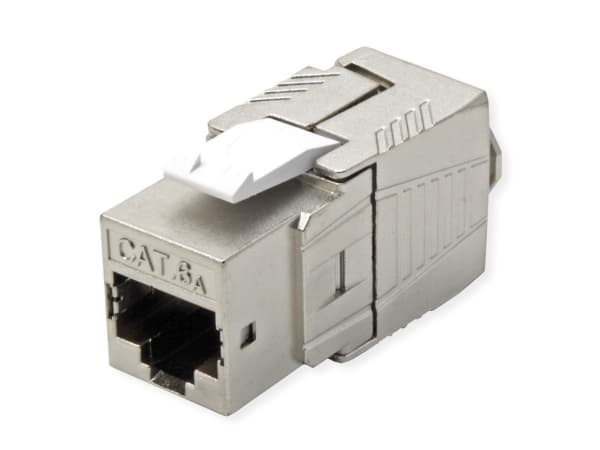 ROLINE Keystone Cat.6A RJ45 STP 180° työkaluton GHMT-sertifioitu (21.17.0327)