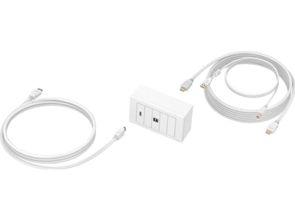 VISION TechConnect - Innfelt montering av frontplatesett - 3m - veggmonterbar - hvit - 2-veis - 2 porter