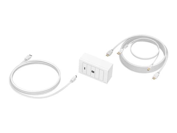 VISION TechConnect - Innfelt montering av frontplatesett - 3m - veggmonterbar - hvit - 2-veis - 2 porter