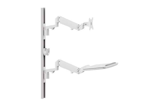 Multibrackets M Workstation - Monteringssats (tangentbordsmontering, monitorfäste) - för LCD-bildskärm/tangentbord - grundläggande - plast, stål, hög