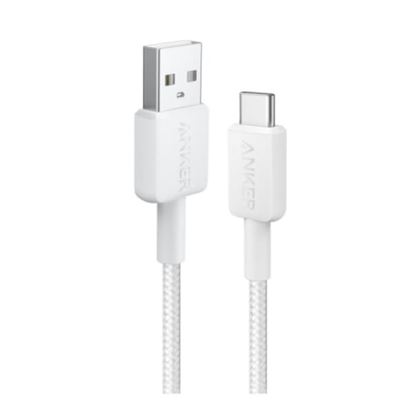 Anker - 322 USB-A to USB-C Cable Nylon, 1.8M, White