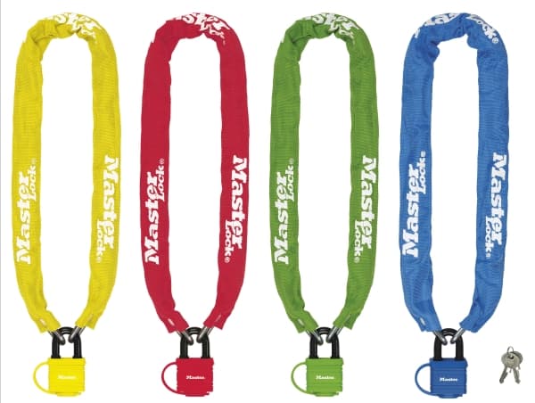 MASTER LOCK 8390EURDPROCOL, Kjedelås, Blå, Grønn, Rød, Gult, Stål, Vinyl, Stål, Nylon, Vinyl, Stål