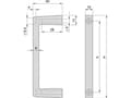 Miniatyrbilde 2 av 2: TRITON SCHROFF MultipacPRO Håndtak foran, i ett stykke, bredde 10 mm, 2 HU