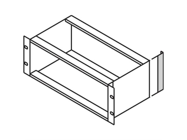 TRITON SCHROFF EuropacPRO bakre hjørne for EMC-tetning i rustfritt stål for sidepanel, 6 HU