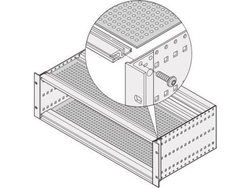 SCHROFF SCHROFF EuropacPRO Deksel for L-type horisontal skinne, lett, 84 HK, 175 mm