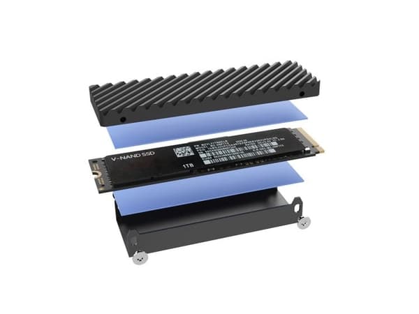 Lindy 43394, SSD-kabinett, M.2, PCI Express, 40 Gbit/s, USB-tilkobling, Grå