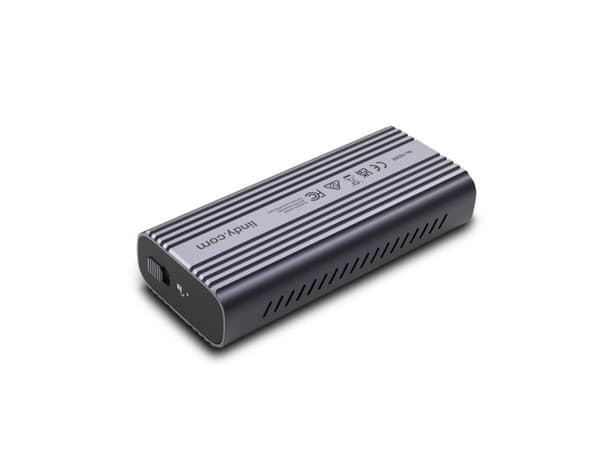 Lindy 43394, SSD-kabinett, M.2, PCI Express, 40 Gbit/s, USB-tilkobling, Grå