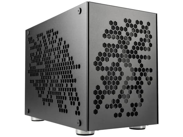 Kolink Rocket Heavy Vented - SFF - mini-ITX - sidepanel med vindu (herdet glass) - ingen strømforsyning (SFX12V/SFX-L12V) - rødmetallsgrå - USB/lyd