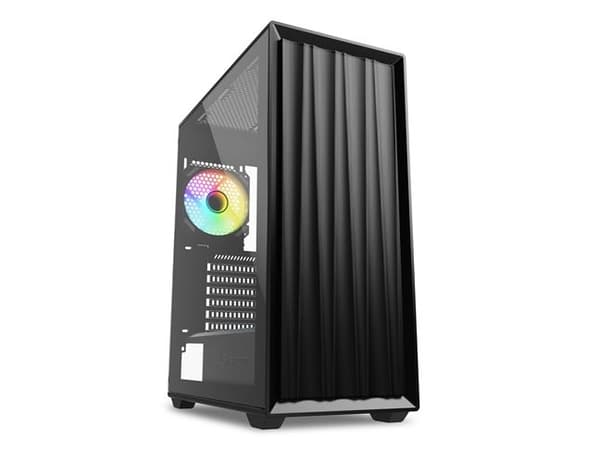 Sharkoon - - sidepanel med vindu - ingen strømforsyning - USB/lyd Sort