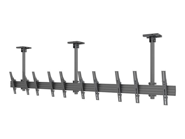 Multibrackets M Menu Board Mount Pro MBC5X1UP - Monteringssett (takmontering) - enkeltside - for 5 LCD-skjermer - VESA max 400x400 - aluminium, stål Sort