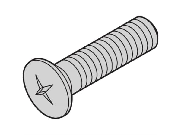 TRITON Forsenket hode SCHROFF skrue, hevet, kryssspor, M2,5x8 mm, forniklet stål