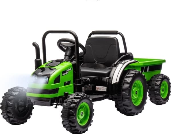 Milly Mally Milly Mally Batteridriven traktor med släp Farmer Green