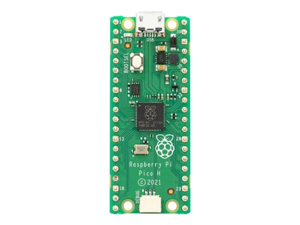 Raspberry Pi Pico H - Utviklingsbrett - Raspberry Pi RP2040 / 133 MHz - RAM 264 KB - Flash 2 MB