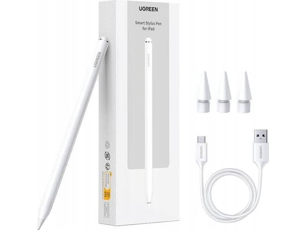 Active stylus for Apple iPad Ugreen LP787, USB-C, LED (white)