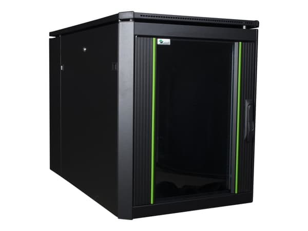 Lanview by Logon - Rack skåp - 600 x 1000 mm, data line - fristående - svart, RAL 9005 - 12U - 19"