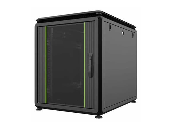 Lanview by Logon - Rack skåp - 600 x 1000 mm, data line - fristående - svart, RAL 9005 - 12U - 19"